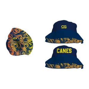Canes Navy / Yellow with Pattern OG Bucket Hat