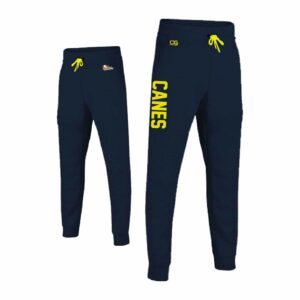 Canes Navy / Yellow Cotton Joggers