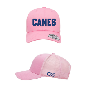 Canes Pink with Navy FlexFit Trucker Cap OSFA